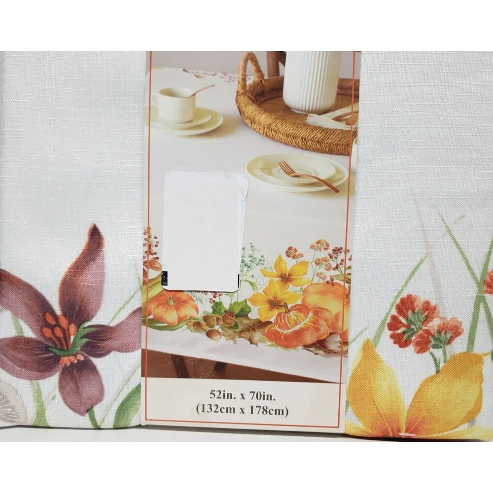 Printed Linen Tablecloth 52